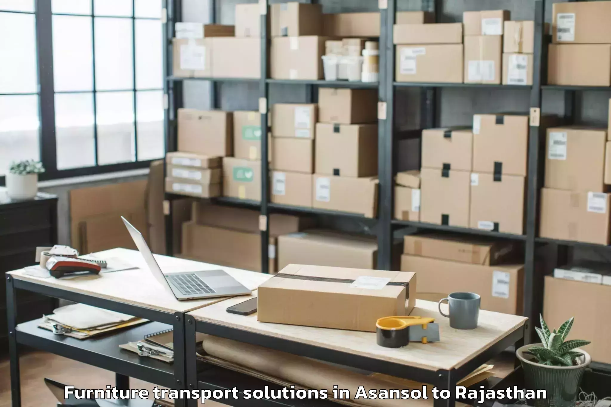 Book Asansol to Ladnun Furniture Transport Solutions Online